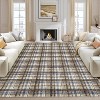 Geometric Striped Runner Rug, Washable Low-Pile Non-Slip Floor Cover for Hallway, Kitchen, Laundry, Bedroom, Stain-Resistant Indoor Carpet - 3 of 4