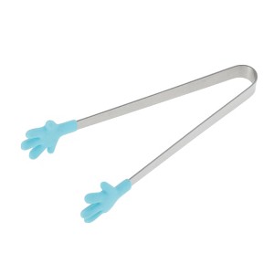 Unique Bargains Pcs Food Tongs Hand-Shaped Ice & Food Tongs Dishwasher Safe Stainless Steel Silicone 5 Inch 1 Pcs - 1 of 3