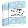 Big Dot of Happiness Winter Wonderland - Fill-in Snowflake Holiday Party and Winter Wedding Invitations (8 count) - 2 of 4