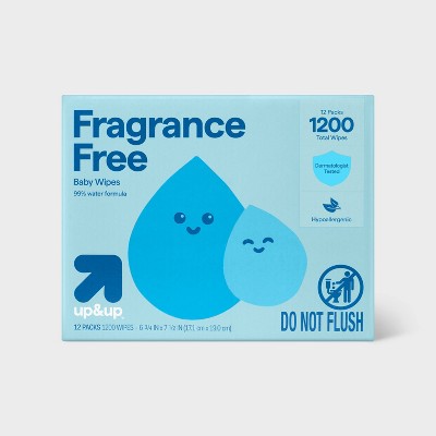 Fragrance Free personal Baby Wipes - 12pk/1200ct - up&up™