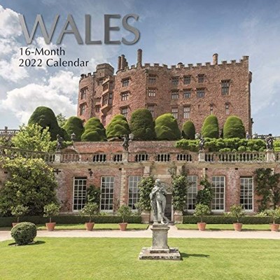 The Gifted Stationery 2021 - 2022 Monthly Travel Wall Calendar, 16 Month, Wales Scenic Theme with Reminder Stickers, 12 x 12 in