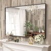 Apmir H Rectangular High-Strength Tempered Glass and Aluminum Alloy Framed French Cleat Mounted Wall Decor Bathroom Vanity Mirror in Matte Black - 4 of 4