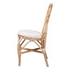 bali & pari Jerica Modern Bohemian Natural Brown Rattan Dining Chair - 4 of 4