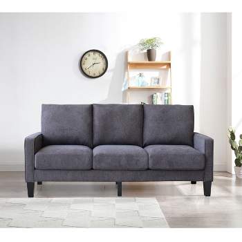 75" Modern Living Room Furniture Fabric Sofa - ModernLuxe
