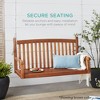 Best Choice Products 48in Wooden Curved Back Hanging Porch Swing Bench for Patio, Deck w/ Mounting Chains - 3 of 4