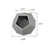 SEVOBAL Shaped Modern Pet Furniture Cat Carrier Side Table MDF Multi ,Purpose Furniture Antique Wood Color, Gray(25.98"*13.77"*21.07") - 3 of 4