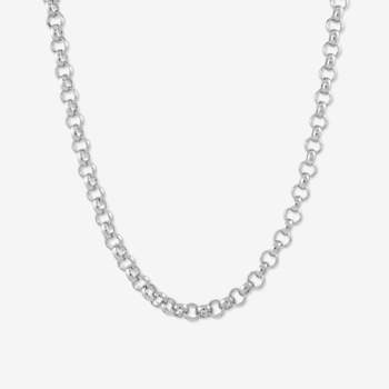 sanctuaire Round Chain Link Necklace Silver
