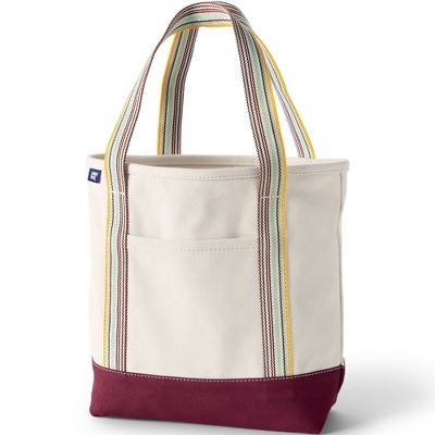 Lands' End Open Top Canvas Tote Bag