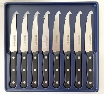 Henckels Solution Steak Knife Set Of 8, Black, Stainless Steel : Target