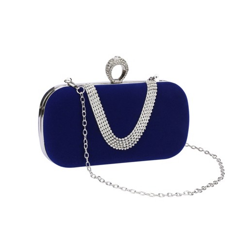 Сумки INSPIRE CHIC U Shaped Evening Bag for Women Rhinestone Clutch Purse with Removable Chain Black 7.5*1.9*4.3 inches