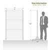 MAYEERTY 72¡Á47 in Metal Outdoor Patio Privacy Screen Freestanding Room Divider Partition for Indoor, White - 4 of 4