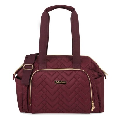 maroon diaper bag