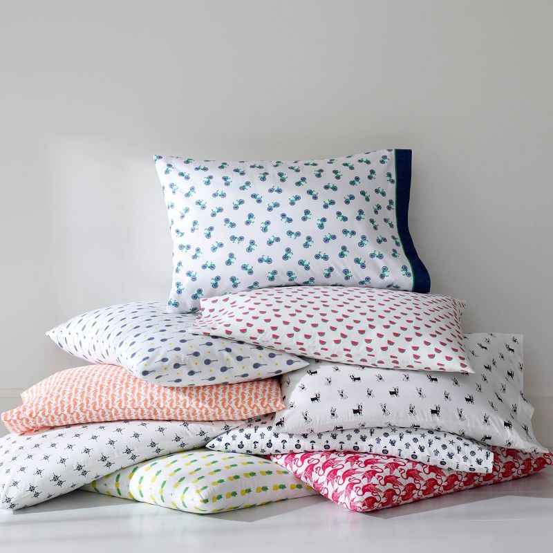 Printed Pattern Percale Cotton Sheet Set - Poppy & Fritz, 4 of 5
