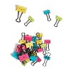 U Brands 25ct Assorted Size Binder Clips Bright And Happy : Target