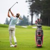 Costway 9 PCS Women's Complete Golf Club Set Right Handed with 460cc Alloy Driver Irons Pink/Red - 2 of 4