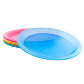 Lexi Home 10 in. Colorful Plastic Reusable Dinner Plates (Set of 6)