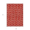 Red And Ivory Geometric Washable Indoor Outdoor Area Rug - 3 of 4