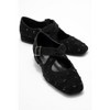 Addison - Black Suede Cross Strap Mary Jane Shoes (Women) black 5.5 Forever & Always Shoes US - 2 of 4