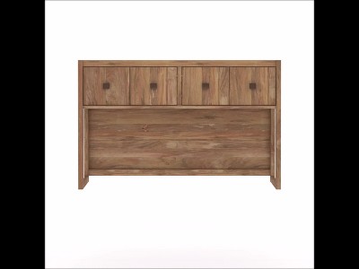 66" Sindoori Mango MDF Laminate Desktop Hutch with 4 Doors