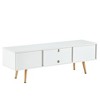 DOMETOUR 55.12 inch Rattan TV Cabinet White - image 4 of 4