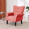 Erommy Mid Century Velvet Tufted Armchair, High Back Accent Chair - 3 of 4
