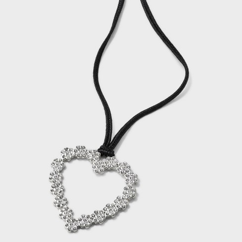 Heart Charm Adjustable Pendant Necklace Wild Fable Silver Target