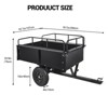 Steel Utility Garden Cart, 15 Cu Ft, 900/1500 Lb Capacity, with Tow Handle, Foot Pedal and Removable Sides, for ATV, UTV and Tractors - 2 of 4