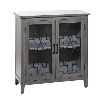 Contemporary Wood Cabinet Gray - Olivia & May