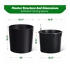 Set of 2 Square Planters (20" tall) with drainage, water monitor & wheels. Ideal for patio/balcony use. Easy to move. - 2 of 4