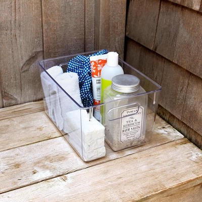 Isaac Jacobs 3-Pack Large Clear Storage Bins with Handles, Plastic Organizer for Home, Office, Kitchen/Pantry, Food Safe, BPA Free - Medium — фото 3