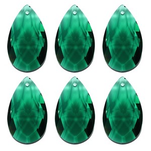 Unique Bargains Crystal Pendants Teardrop Beads for DIY Lamp Arts Crafts Decoration 6 Pcs - 1 of 4