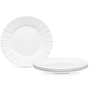 Noritake Cher Blanc Set of 4 Round Dinner Plates