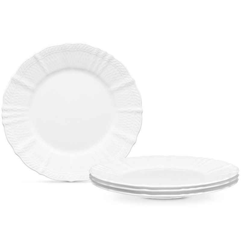 Noritake Cher Blanc Set of 4 Round Dinner Plates, 1 of 9