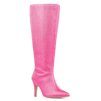 Fashion To Figure Women's Stevie Gem Knee High Boot - Wide Width