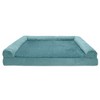 FurHaven Plush and Suede Cooling Gel Top Memory Foam Sofa Dog Bed - 2 of 3