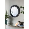 Circle Vintage Wall Mirror With Wooden Frame, Vertically And Horizontally Mounting, Antique Classic Accent Round Mirror - 3 of 4