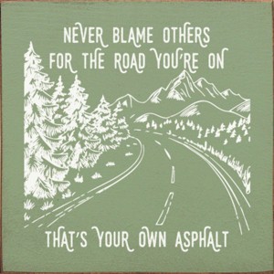 Slickblue Funny Road Quote Wood Sign – Rustic Humor Decor for Wall or Shelf – 7x7 Inches, 10 Color Options - 1 of 3