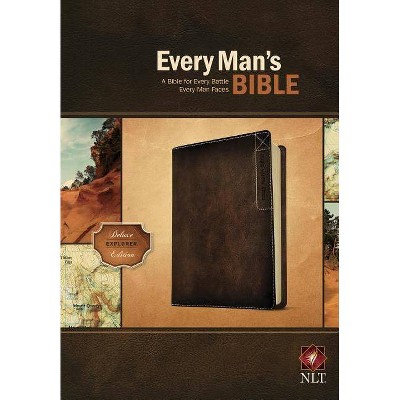 Every Man's Bible-NLT Deluxe Explorer - (Leather Bound)