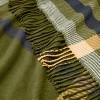 Fall Plaid Woven Throw Blanket Olive/Navy - Hearth & Hand™ with Magnolia: 50x60", Midweight, Farmhouse Style, Fringe - image 3 of 3