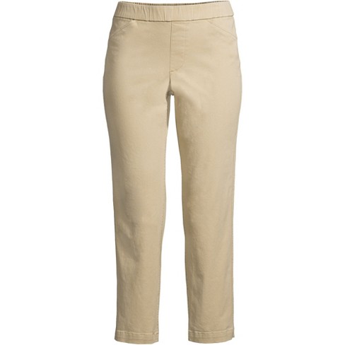 Lands' End School Uniform Women's Tall Mid Rise Pull On Chino Crop