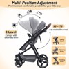 GustoWave 2 in 1 Baby Stroller for Toddler 0-3, Bassinet Stroller for Toddler and Newborn with Large Storage Basket, Shock Absorbing, Removable Seat - 4 of 4