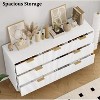 Nasitip 7 Drawer Dresser for Bedroom, Modern Wood Storage Dresser Organizer with Gold Metal Handles & Anti-Tipping Device for Hallway, Entryway - 2 of 4