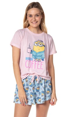 Despicable Me Minions Womens Need Coffee Character Sleep Pajama