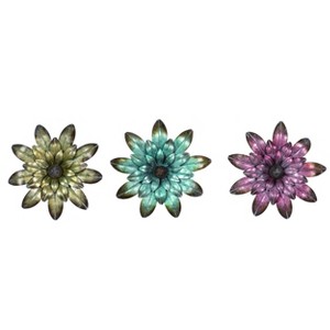 Transpac Metal Spring Flower Wall Art Set of 3 - 1 of 1