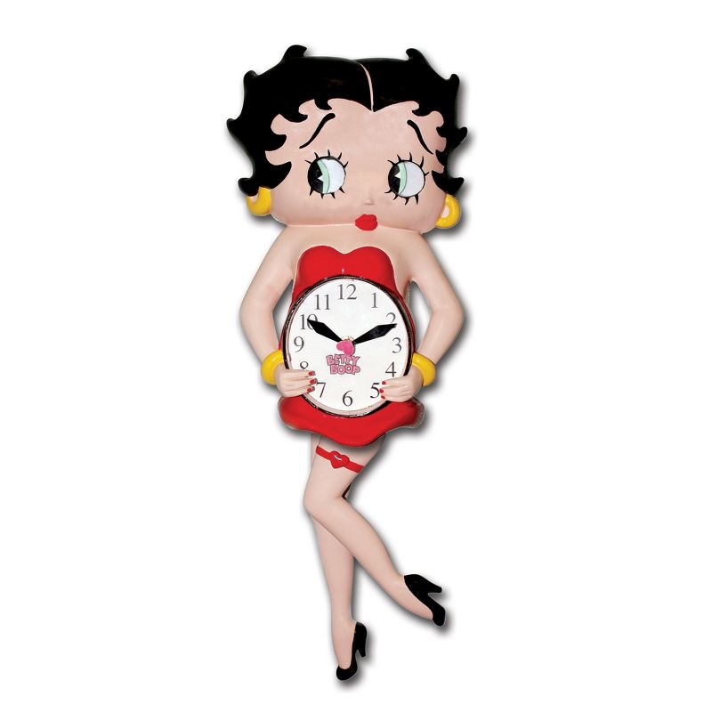 Collections Etc Betty Boop 3D Animated Analog Wall Clock WALL CLOCK White, 1 of 3