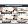 DOMETOUR 33" Hanging Pot Rack: Ceiling Mount Cookware Organizer with 12pcs Hooks, Pots and Pans Hanging Rack Oval Pan Hangers for Kitchen Storage - 4 of 4