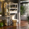 Aheaplus 31'' W Over-the-Toilet Storage Shelf with 2 Drawers and 4 Hooks for Restroom and Laundry - 4 of 4
