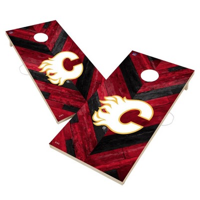 NHL Calgary Flames 2'x4' Solid Wood Cornhole Board