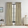 Habitat 100% Polyester Paloma Sheer Broomstick Crushed Solid Dual Header Curtain Panel Khaki - 2 of 4