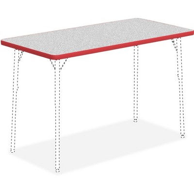 Lorell Activity Tabletop 24"x48" Gray/Red 99917